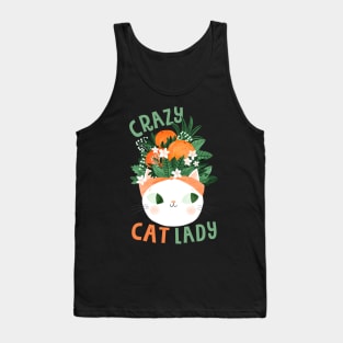 Crazy Cat Lady with Oranges Tank Top